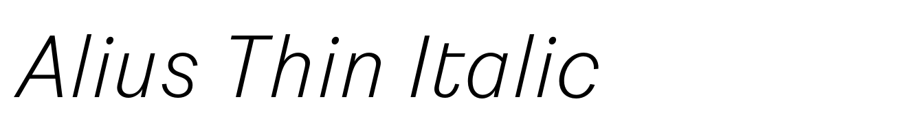 Alius Thin Italic